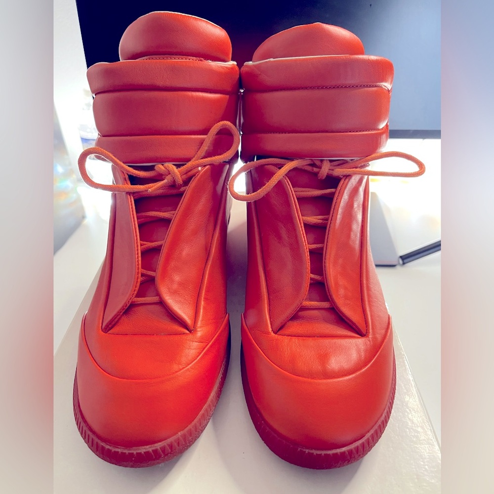 MAISON MARGIELA Men's Future Hi-Top Sneaker, Orange